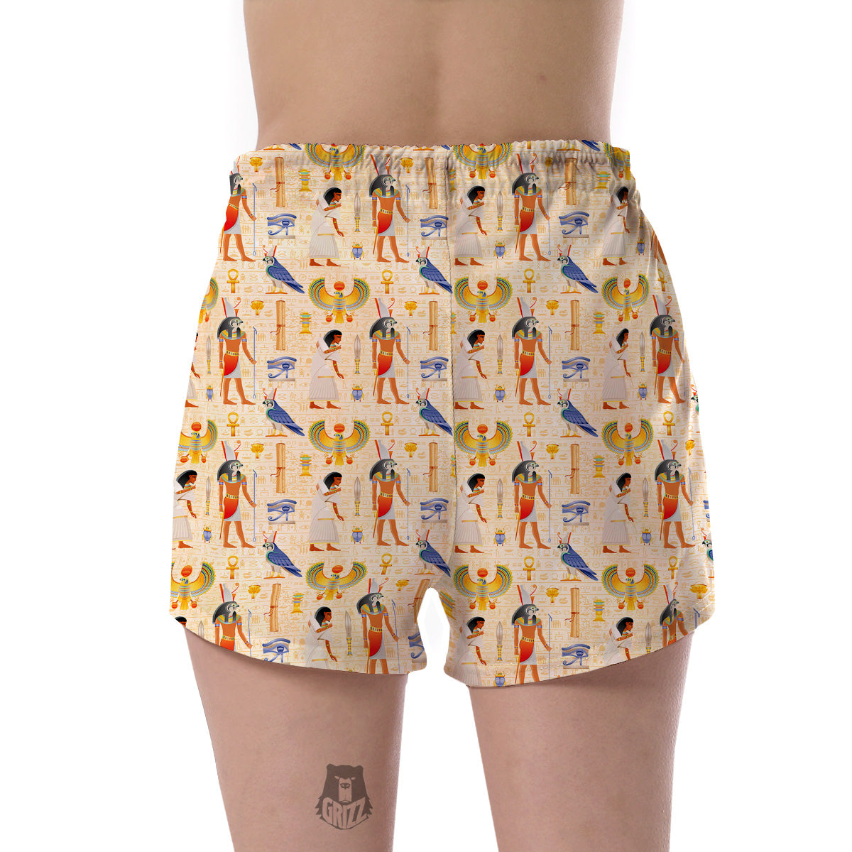 Egyptian Print Pattern Women's Shorts-grizzshop