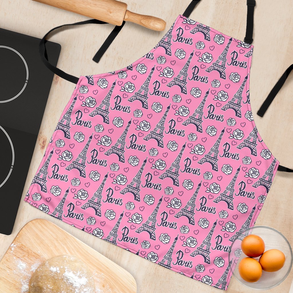 Eiffel Tower Print Pattern Women's Apron-grizzshop