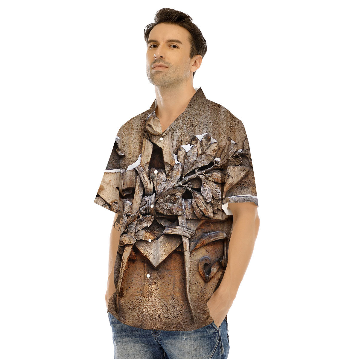 Emblem Freemasonry Print Men's Hawaiian Shirt-grizzshop