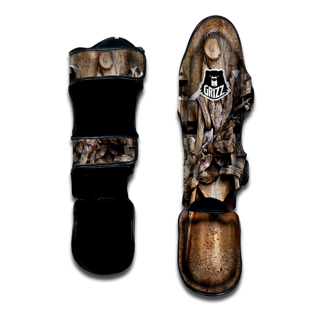 Emblem Freemasonry Print Muay Thai Shin Guards-grizzshop