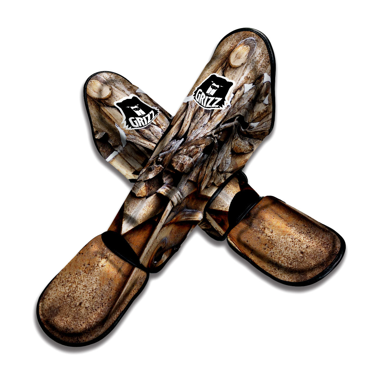 Emblem Freemasonry Print Muay Thai Shin Guards-grizzshop
