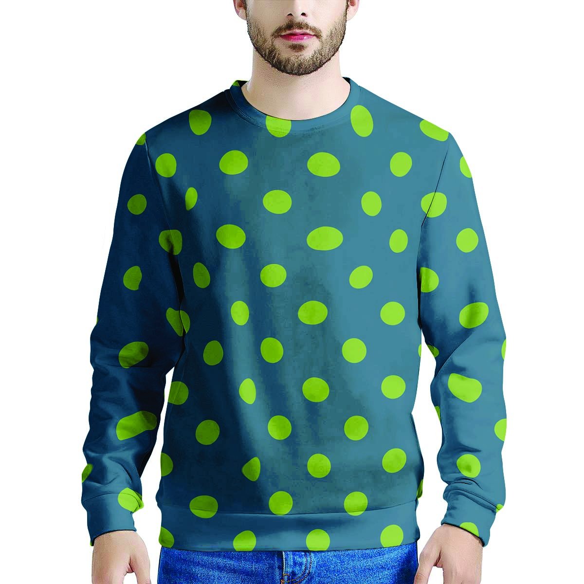Emerald Green Polka Dot Women's Hoodie