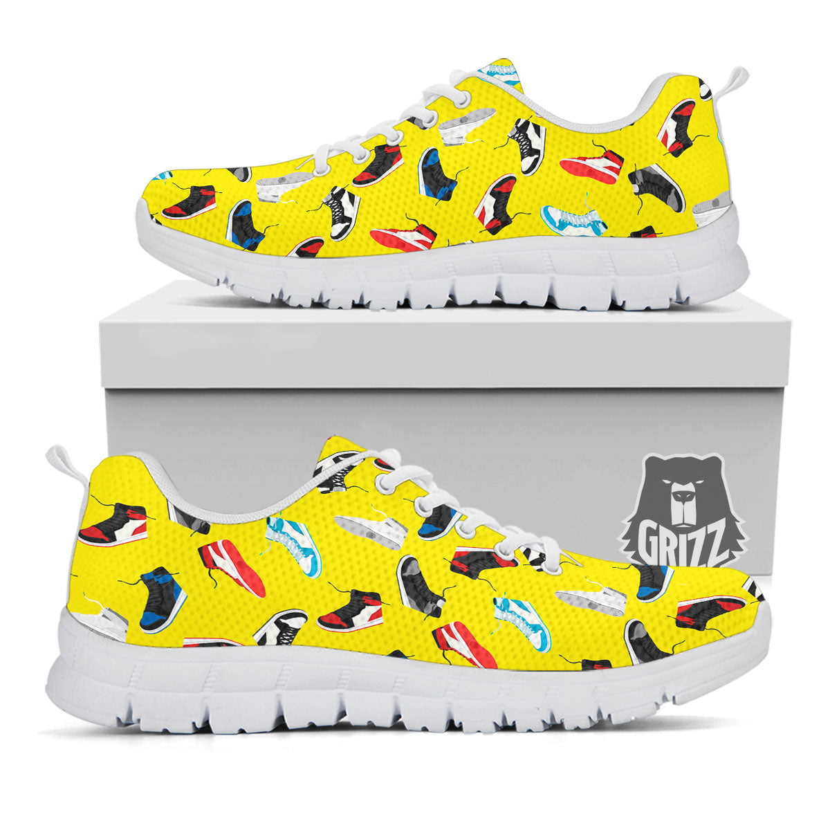 Emo Shoes Print Pattern White Sneaker-grizzshop