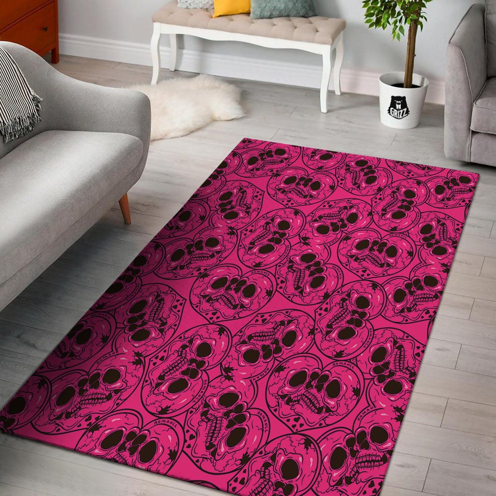 Emo Symbols Pink Print Pattern Floor Mat-grizzshop