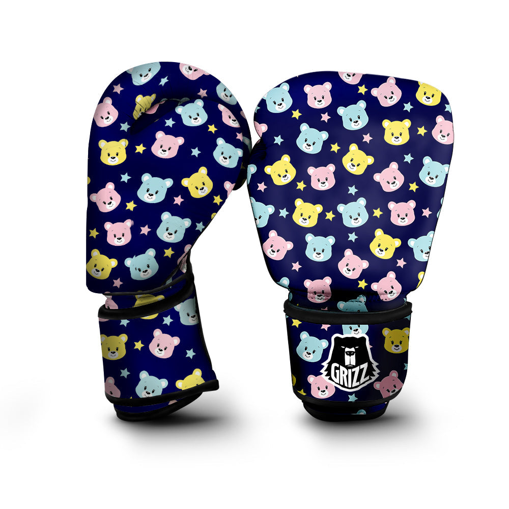 Emoji Bear Print Pattern Boxing Gloves-grizzshop