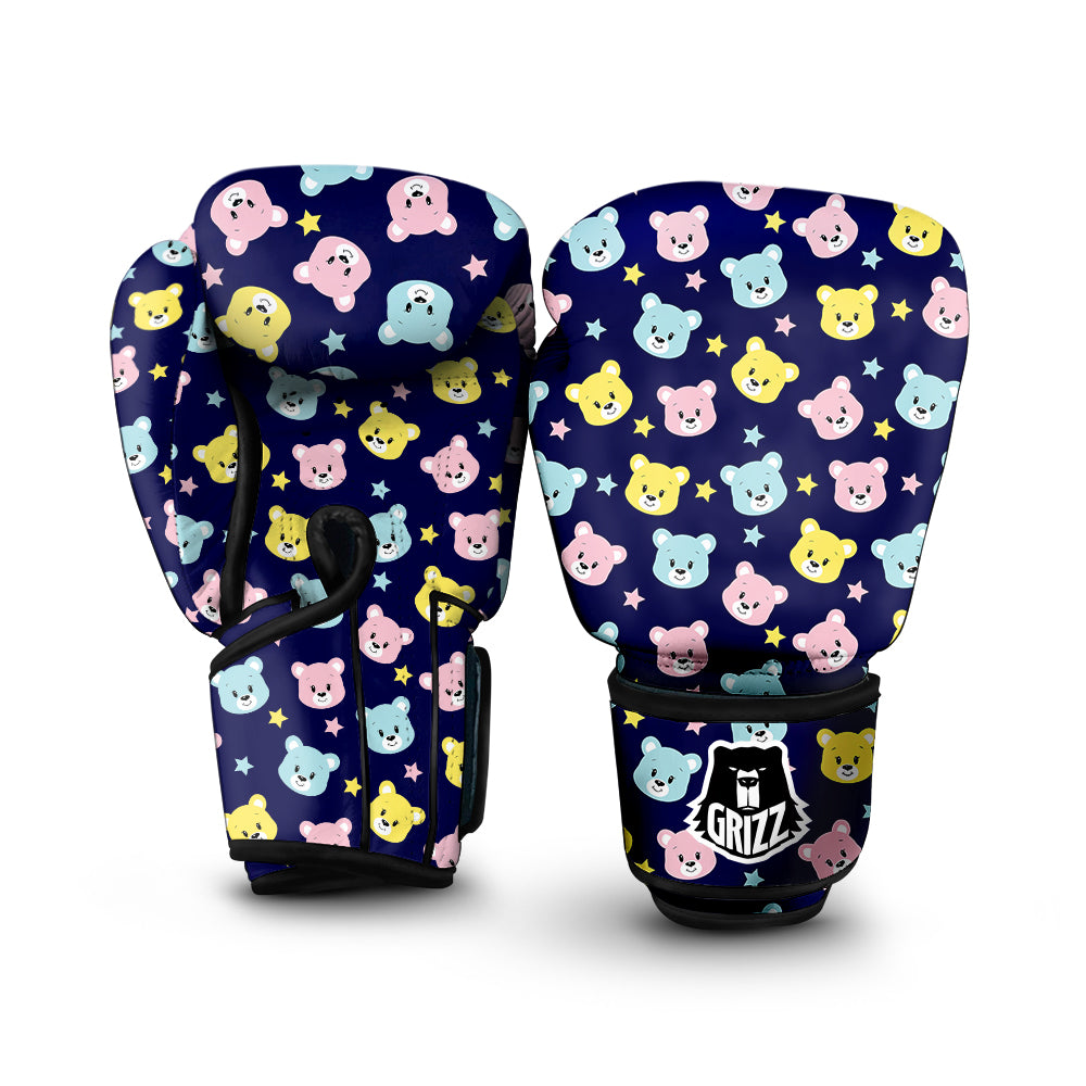 Emoji Bear Print Pattern Boxing Gloves-grizzshop