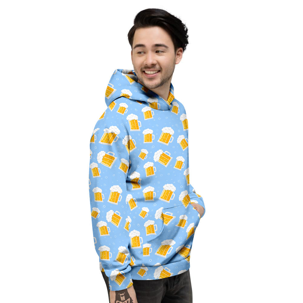 Emoji Beer Print Pattern Men's Hoodie-grizzshop