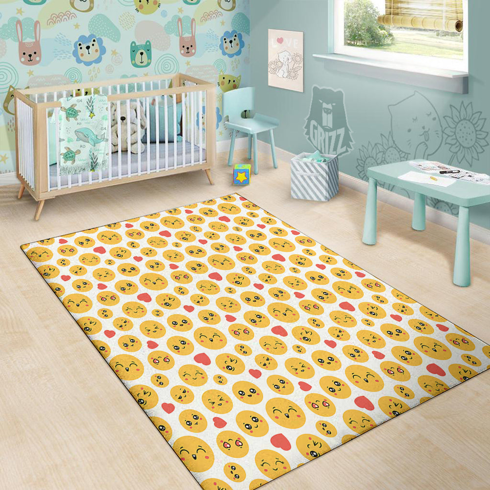 Emoji Cute Print Pattern Floor Mat-grizzshop