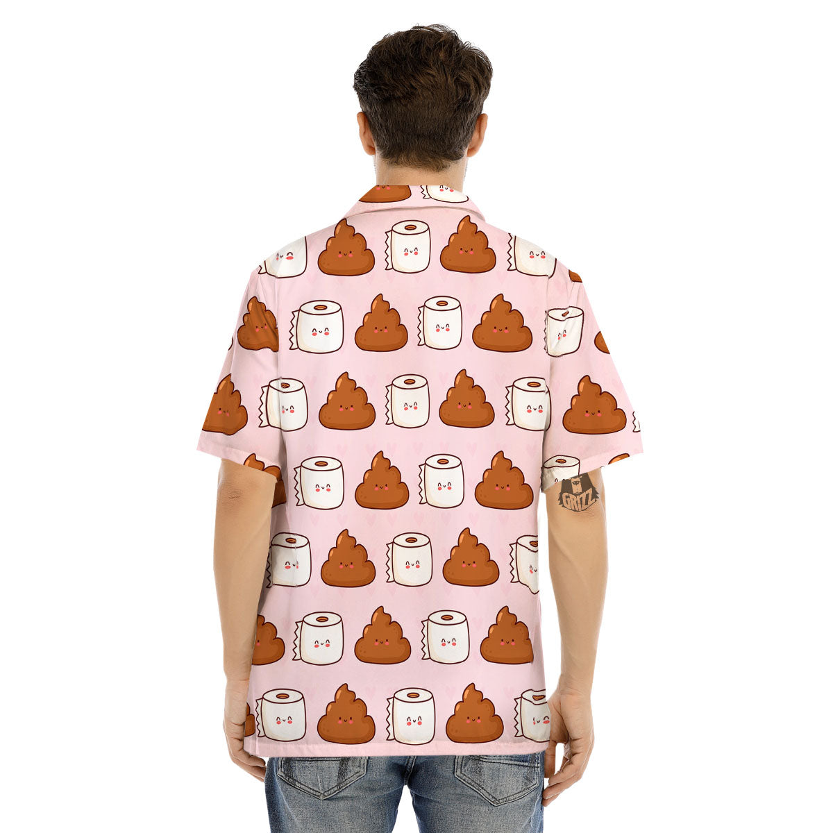 Emoticons Poop Print Pattern Men's Hawaiian Shirt-grizzshop