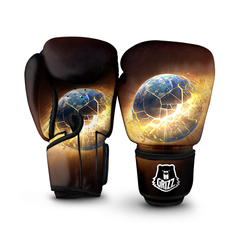 End Of The Earth Print Boxing Gloves-grizzshop