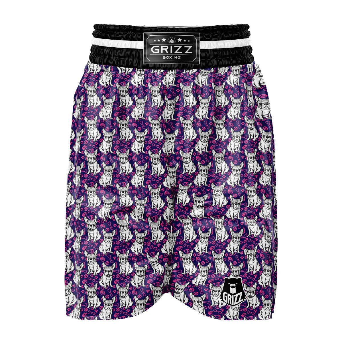 English Bulldog Cute Print Pattern Boxing Shorts-grizzshop