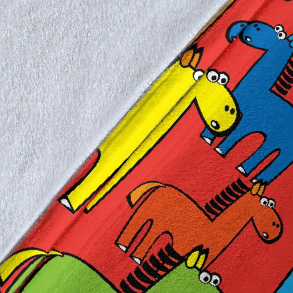 Equestrian Colorful Pattern Print Blanket-grizzshop