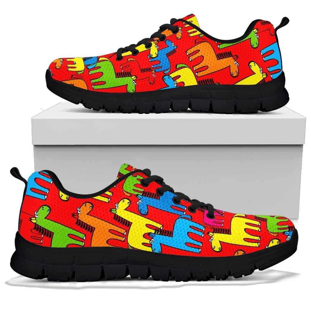Equestrian Colorful Pattern Print Sneaker Shoes For Men Women-grizzshop