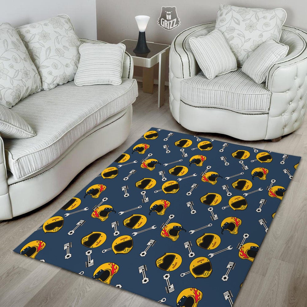 Equipment Motorcycle Print Pattern Floor Mat-grizzshop