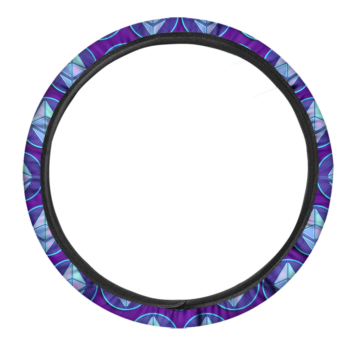 Ethereum Cryptocurrency Print Pattern Car Steering Wheel Cover-grizzshop