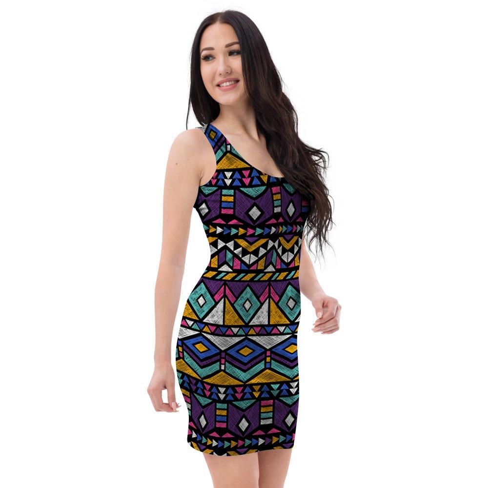 aztec striped low back bodycon dress DILLON DRESS 2.0