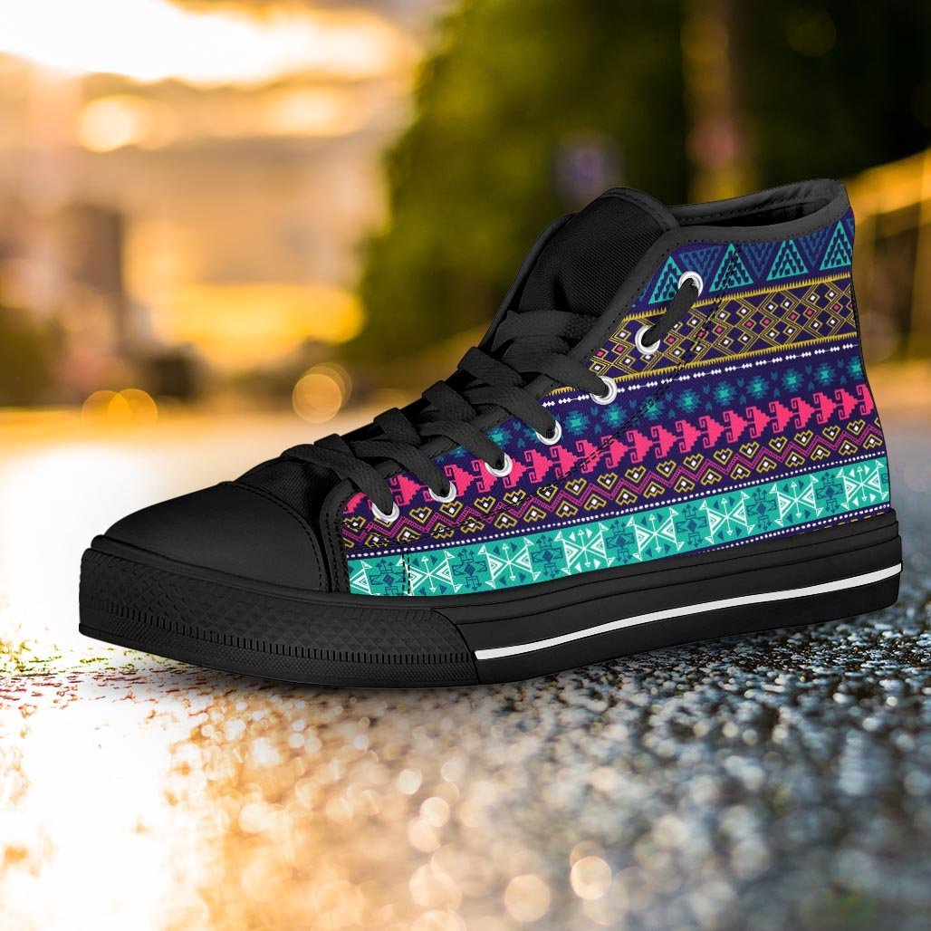 Ethic Aztec Print Women's High Top Shoes-grizzshop