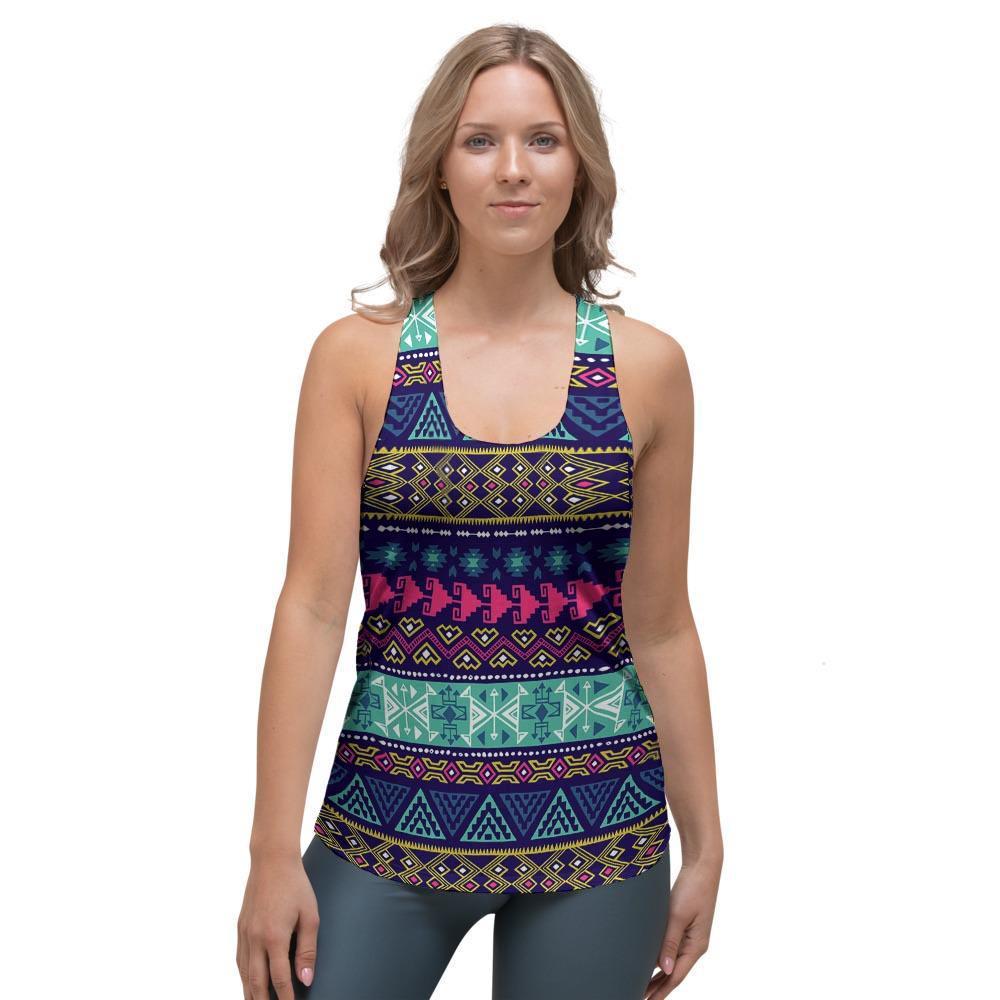 Ethic Aztec Print Women's Racerback Tank Top-grizzshop