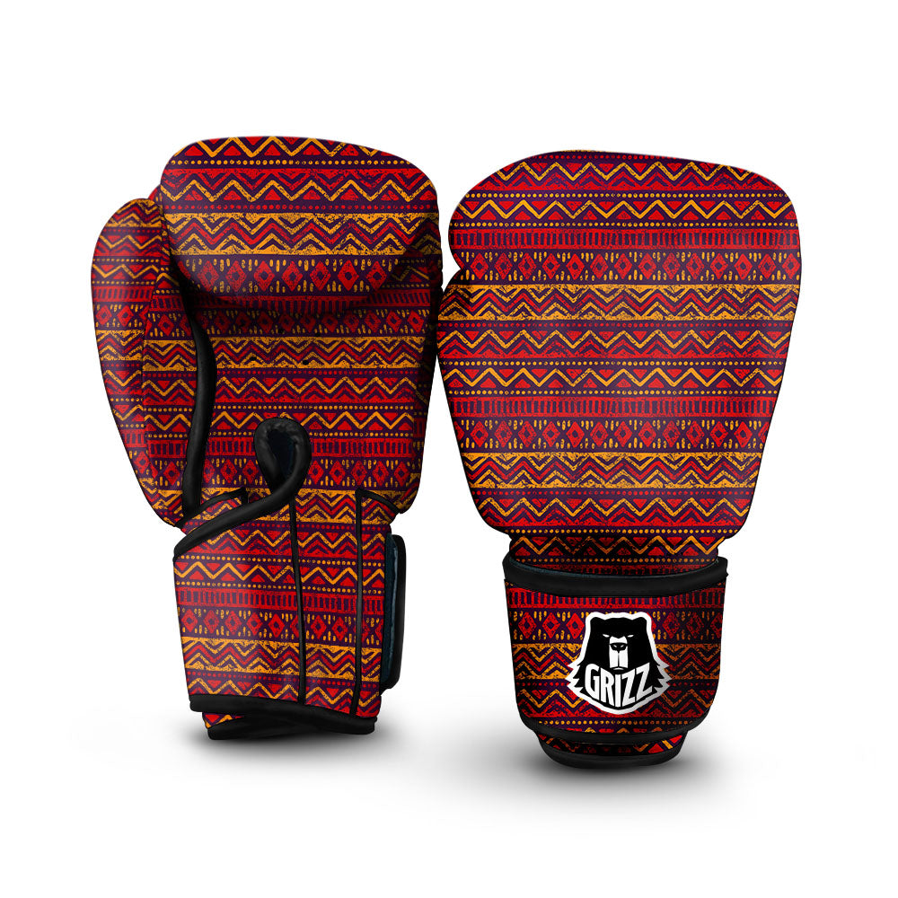 Ethnic African Print Pattern Boxing Gloves-grizzshop