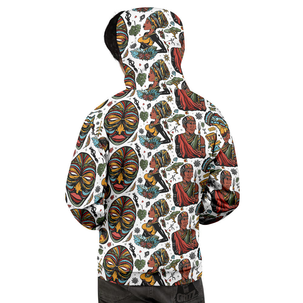 Ethnic Afro African Print Pattern Men's Hoodie-grizzshop