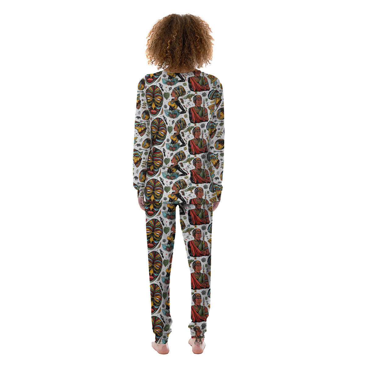 Ethnic Afro African Print Pattern Women's Pajamas-grizzshop