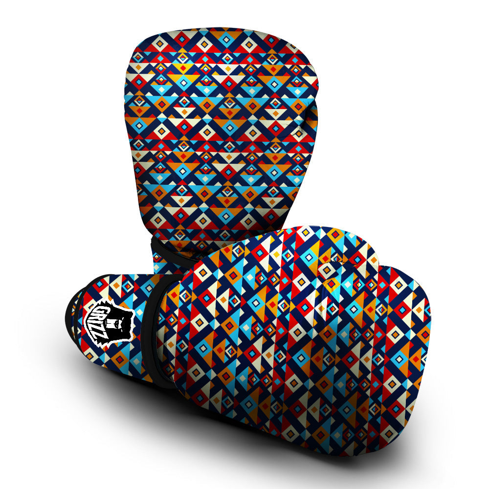 Ethnic Boho Colorful Print Pattern Boxing Gloves-grizzshop