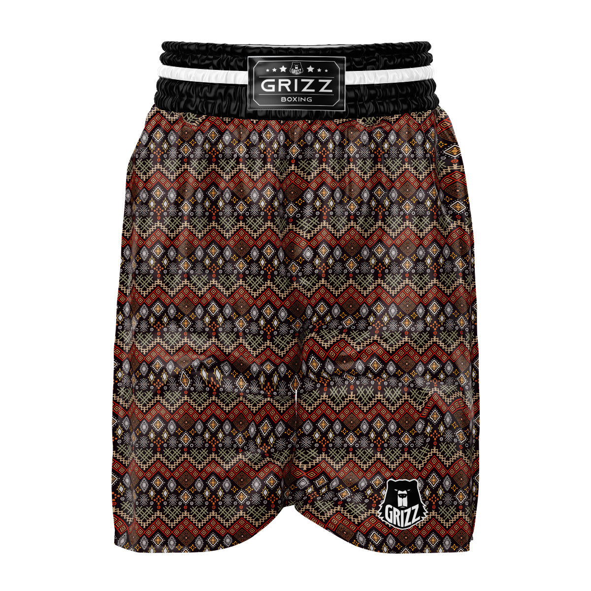Ethnic Boho Print Pattern Boxing Shorts-grizzshop