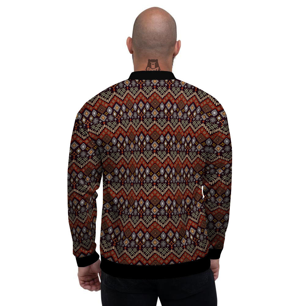 Ethnic Boho Print Pattern Men's Bomber Jacket-grizzshop