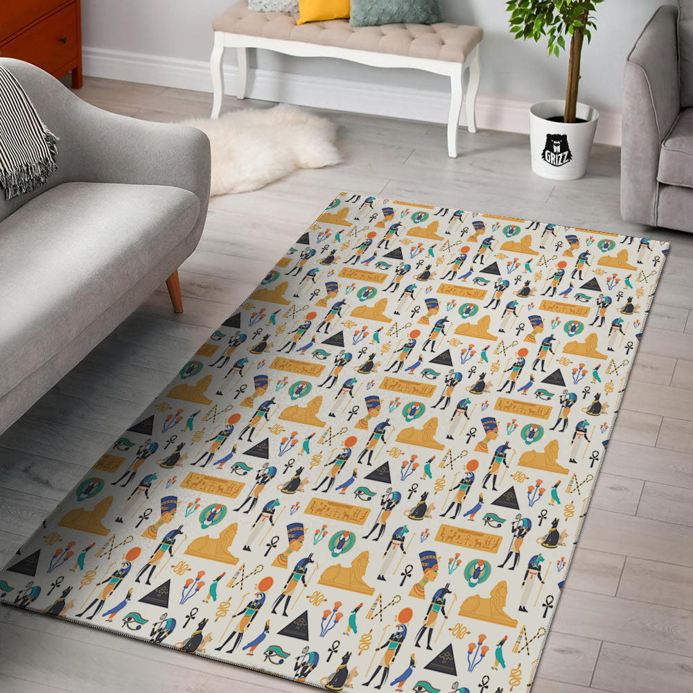 Ethnic Egyptian Print Pattern Floor Mat-grizzshop