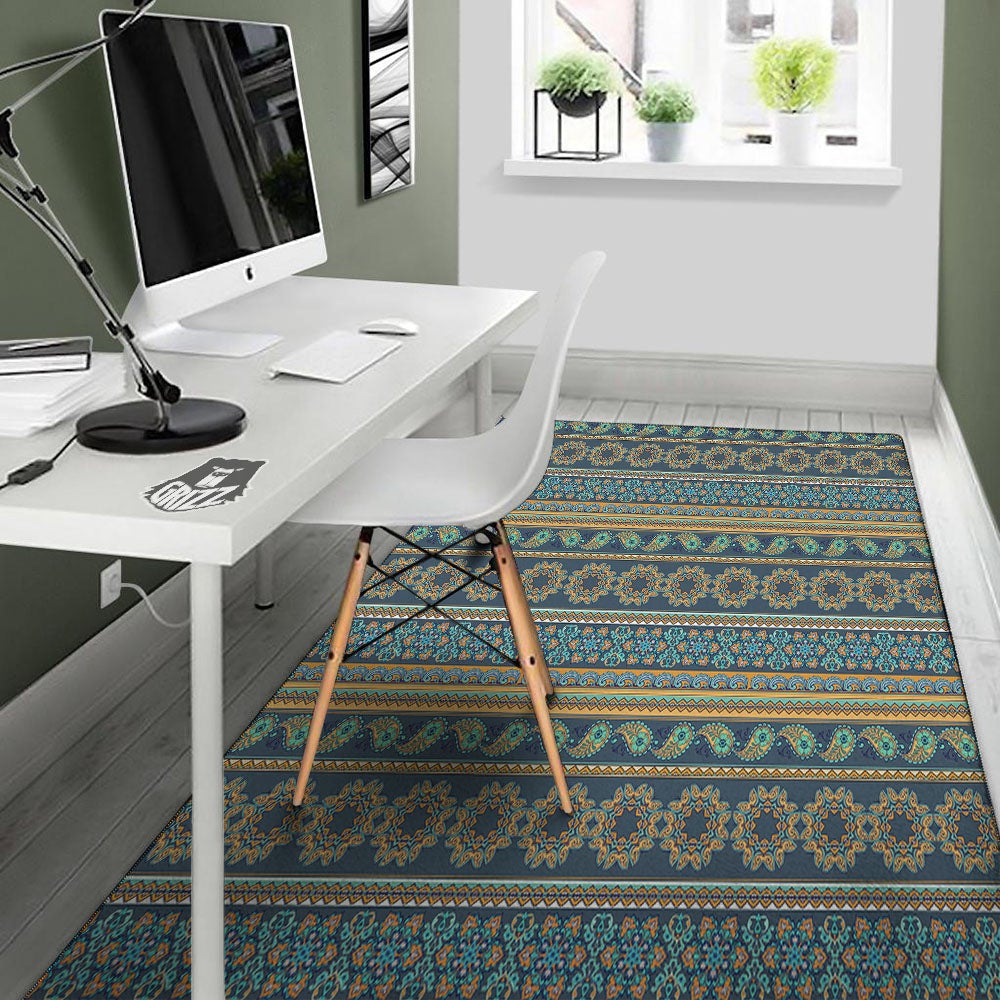 Ethnic Indian Print Pattern Floor Mat-grizzshop