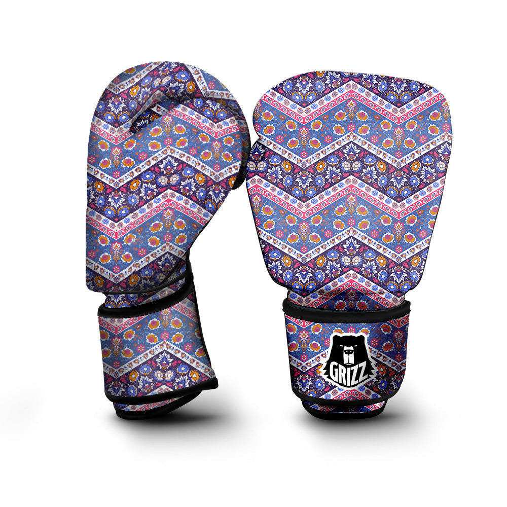 Ethnic Mandala And Indian Paisley Print Pattern Boxing Gloves-grizzshop