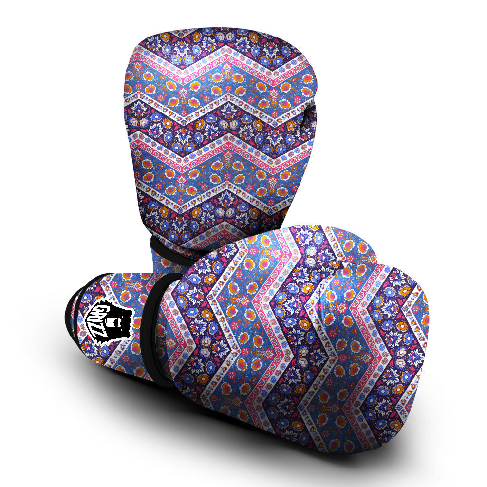 Ethnic Mandala And Indian Paisley Print Pattern Boxing Gloves-grizzshop