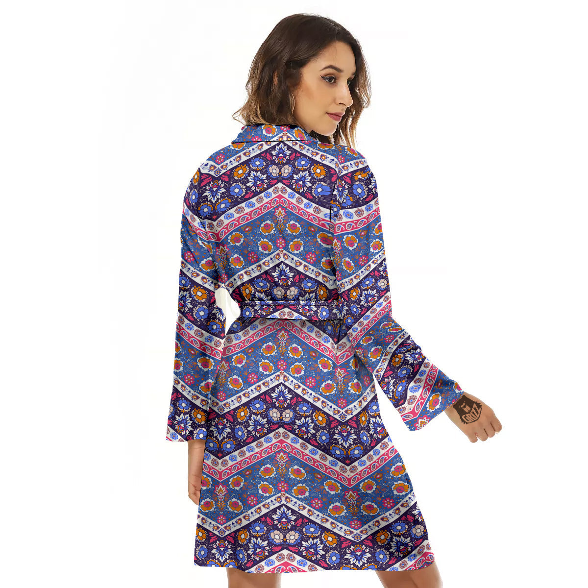 Ethnic Mandala And Indian Paisley Print Pattern Women's Robe-grizzshop