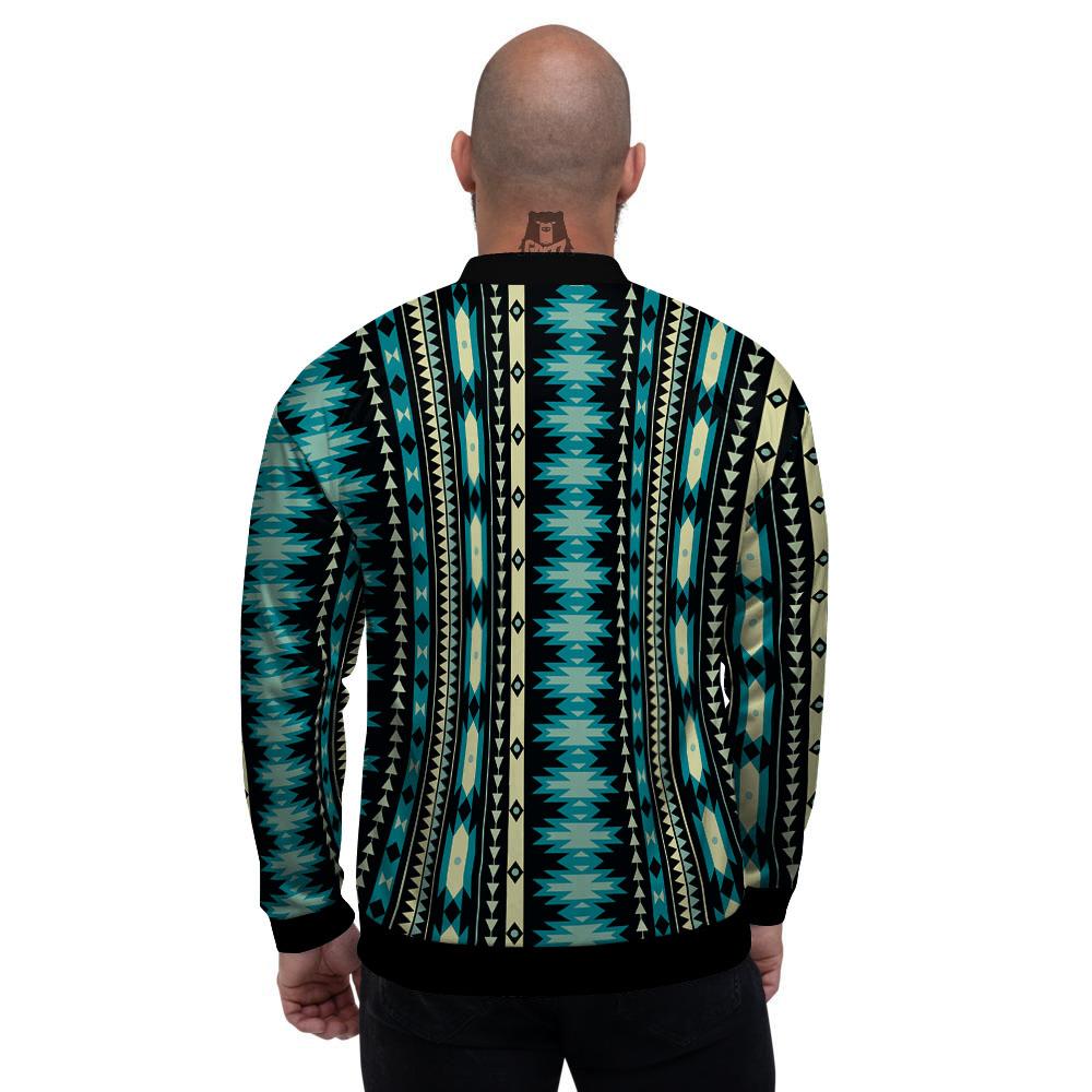 Ethnic Native Print Pattern Men's Bomber Jacket-grizzshop