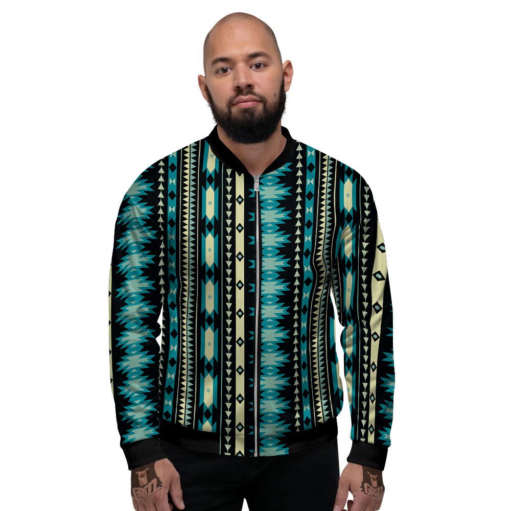 Ethnic Native Print Pattern Men's Bomber Jacket-grizzshop