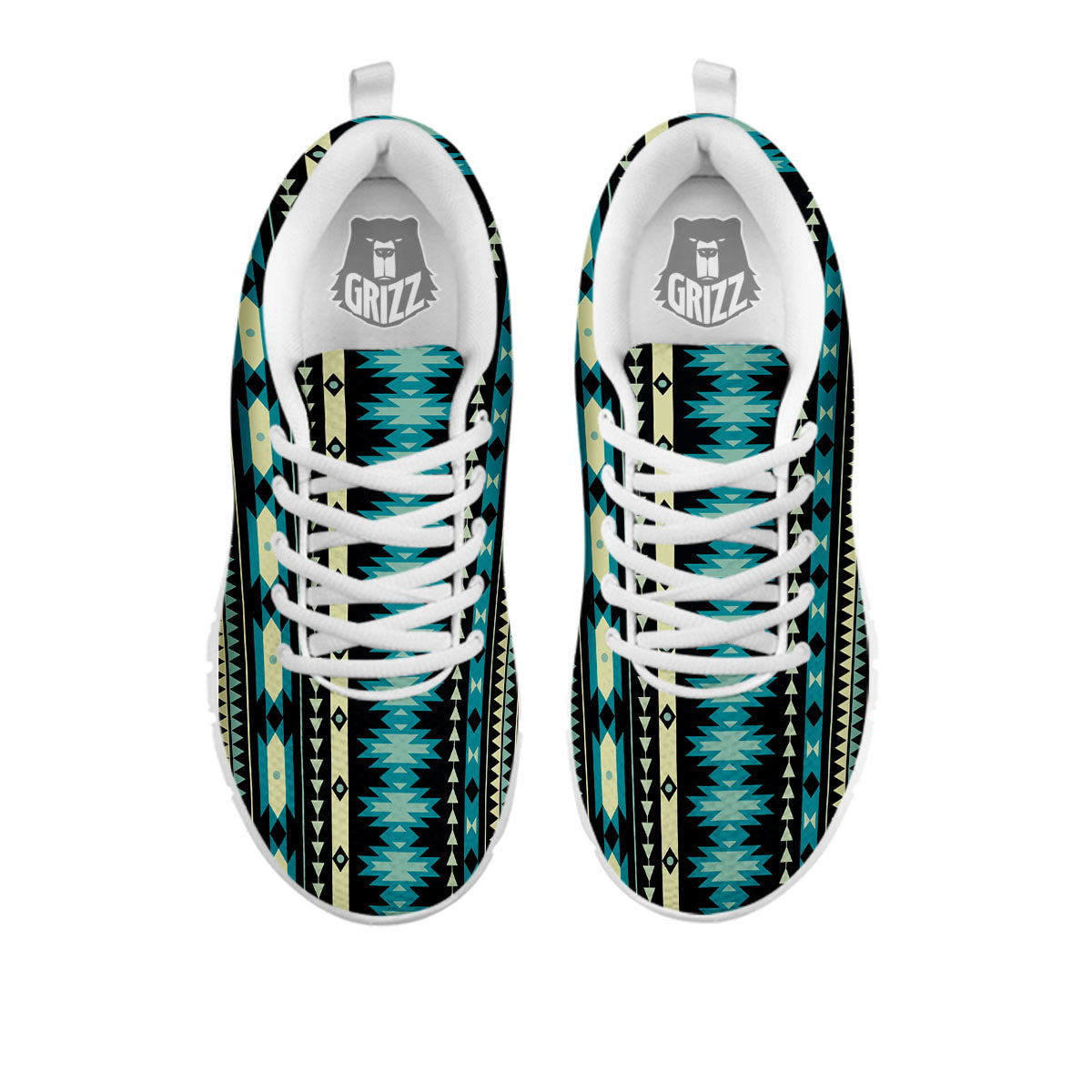 Ethnic Native Print Pattern White Sneaker-grizzshop