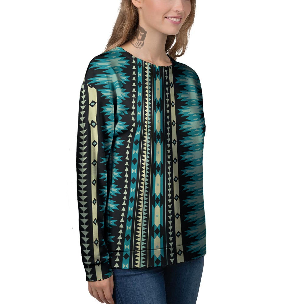 Ethnic Native Print Pattern Women's Sweatshirt-grizzshop