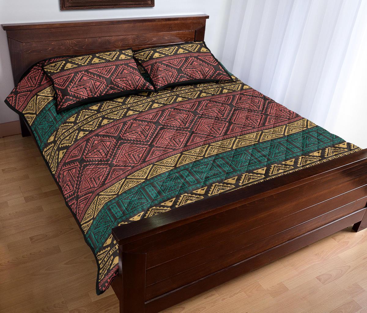 Ethnic Pattern Print Bed Set Quilt-grizzshop