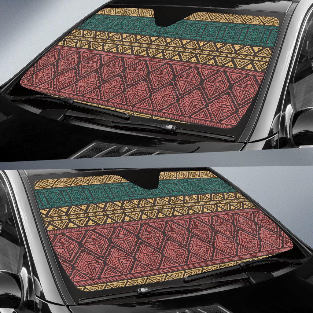 Ethnic Pattern Print Car Sun Shade-grizzshop