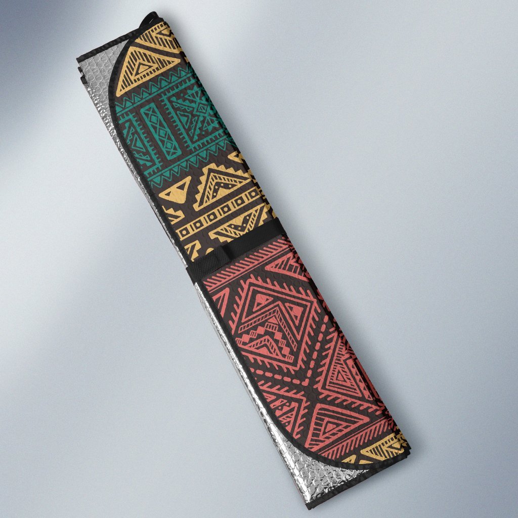 Ethnic Pattern Print Car Sun Shade-grizzshop