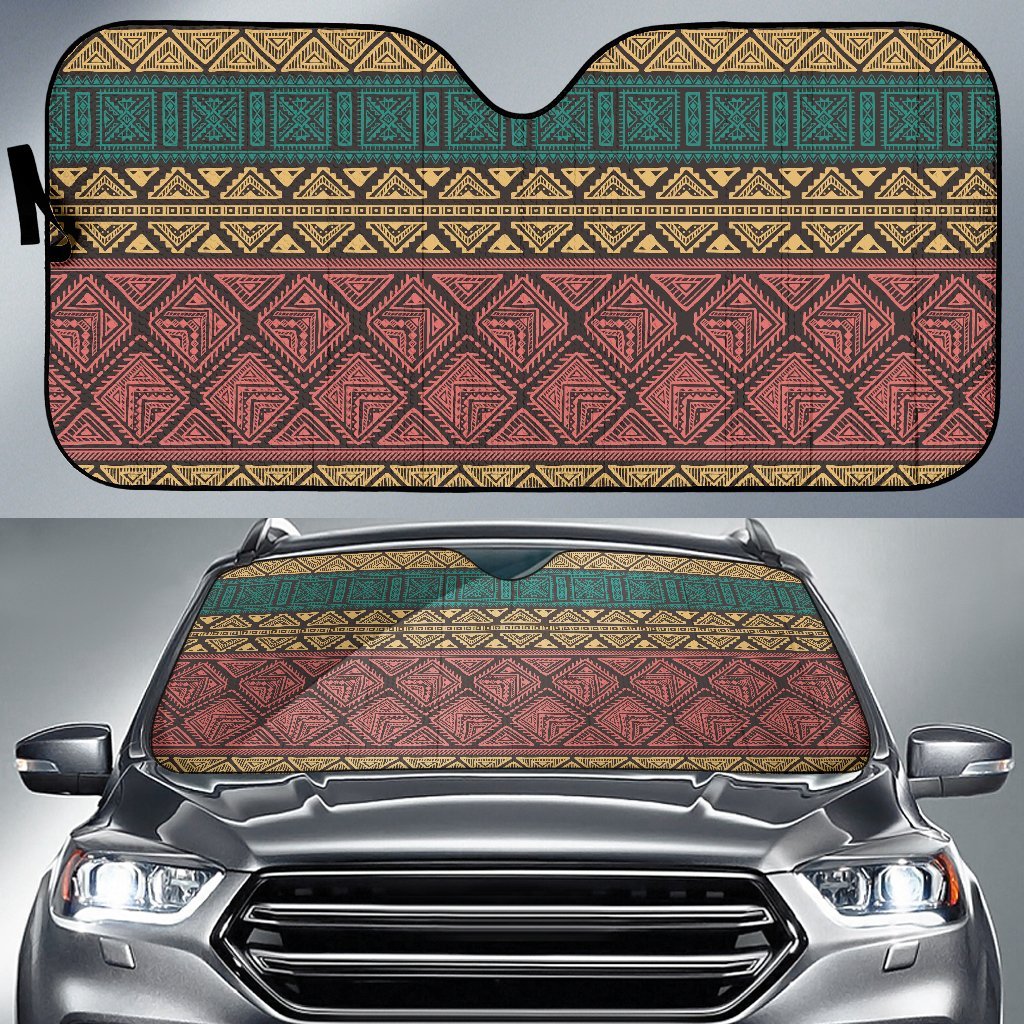 Ethnic Pattern Print Car Sun Shade-grizzshop