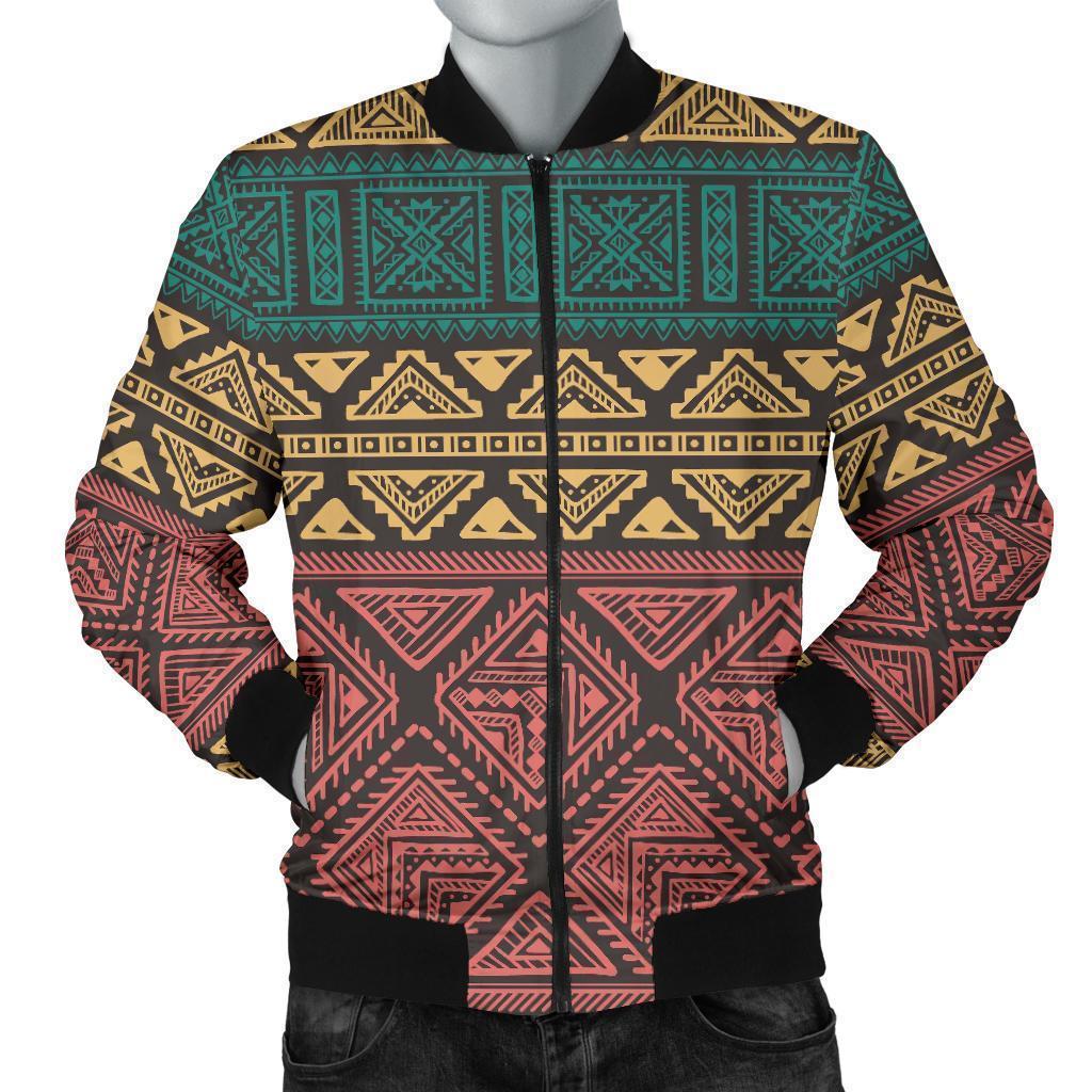 Ethnic Pattern Print Men's Bomber Jacket-grizzshop