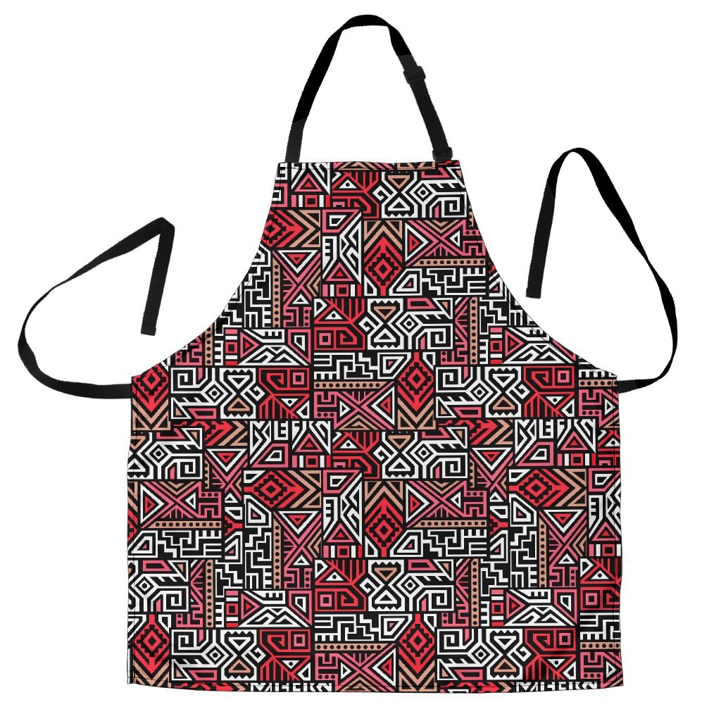 Ethnic Red Print Pattern Women's Apron-grizzshop