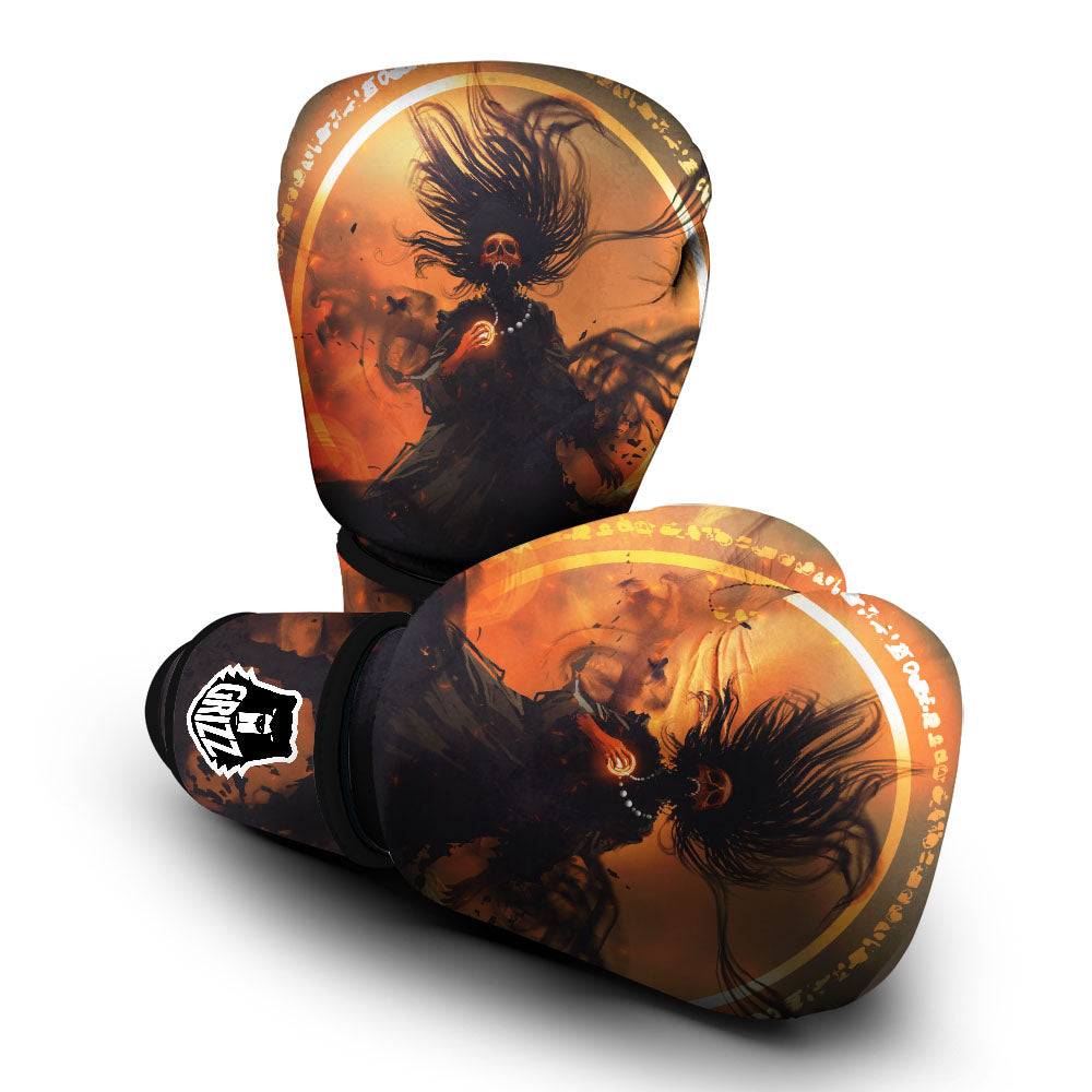 Evil Witch Print Boxing Gloves-grizzshop