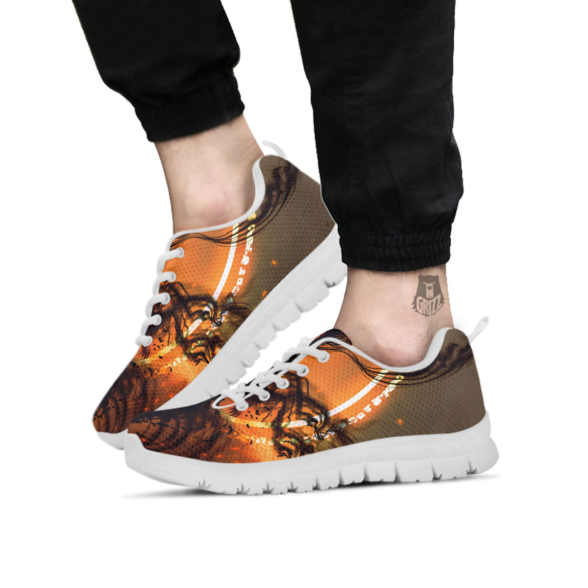 Evil Witch Print White Sneaker-grizzshop