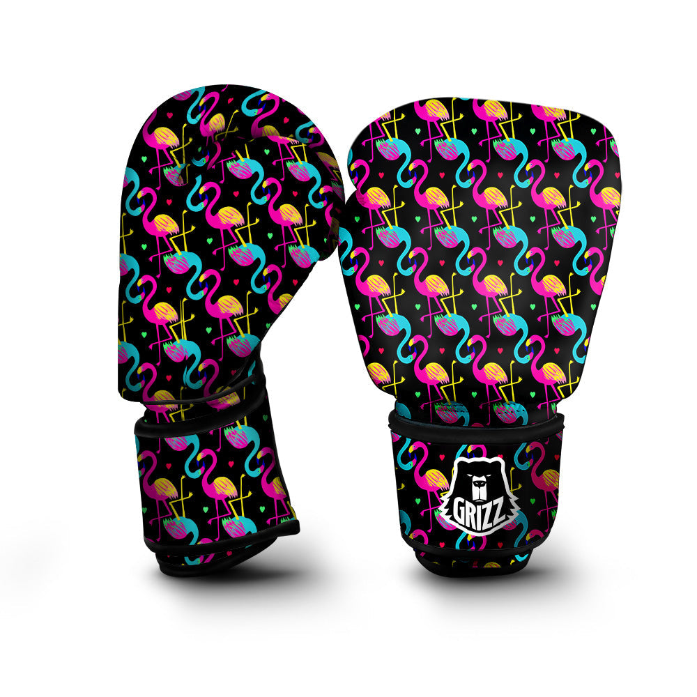 Exotic Hawaiian Flamingo Print Pattern Boxing Gloves-grizzshop