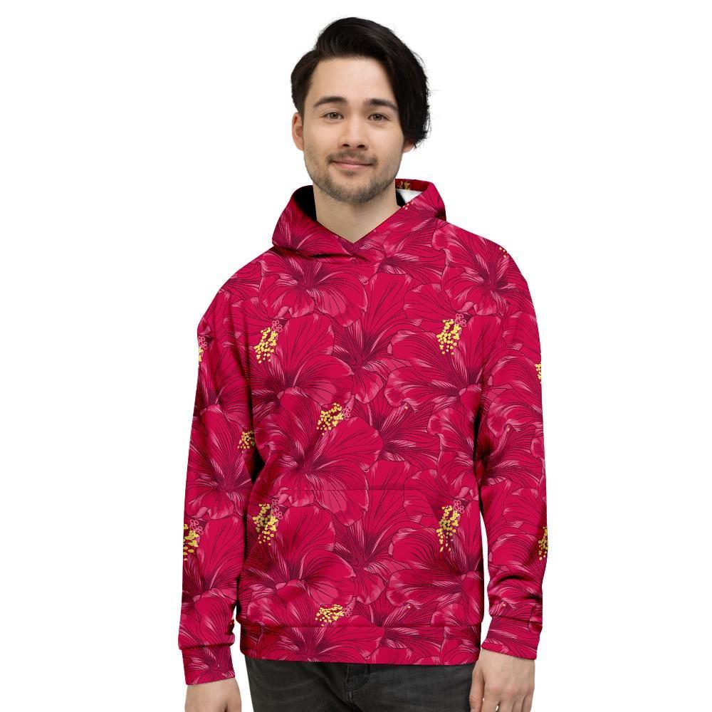 Exotic Hibiscus Flower Hawaiian Print Men's Hoodie-grizzshop