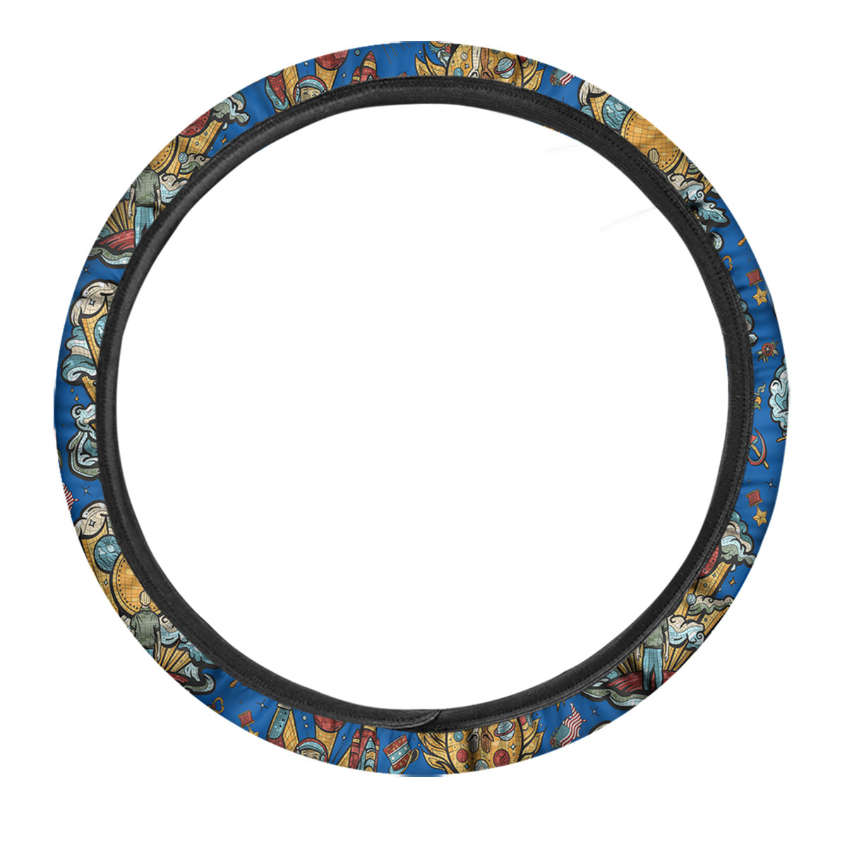 Exploration Of Mars Planet Print Pattern Car Steering Wheel Cover-grizzshop