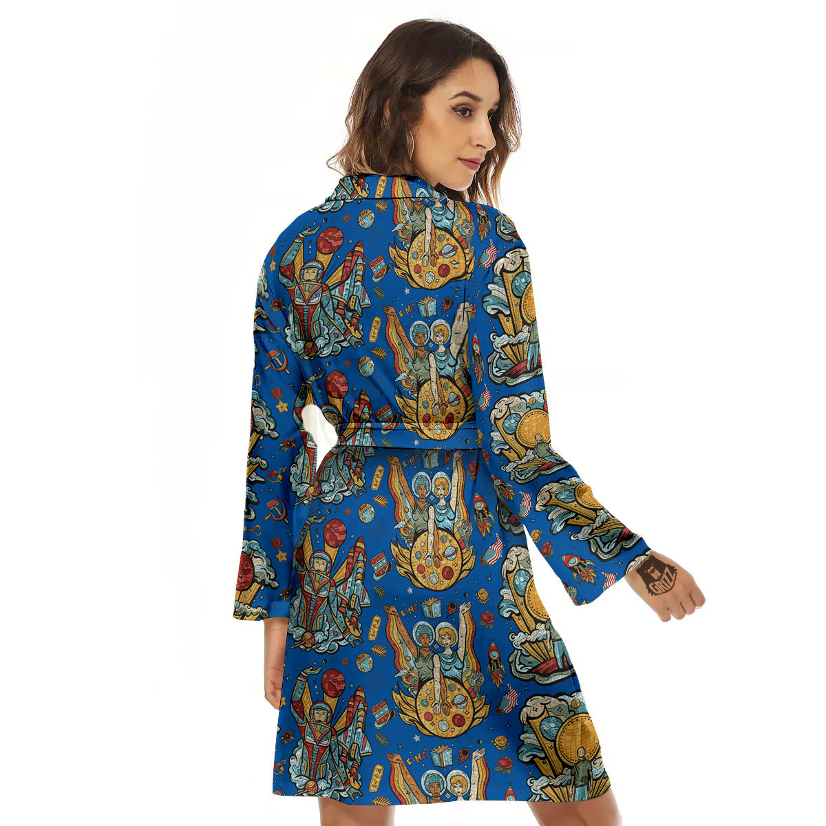 Exploration Of Mars Planet Print Pattern Women's Robe-grizzshop