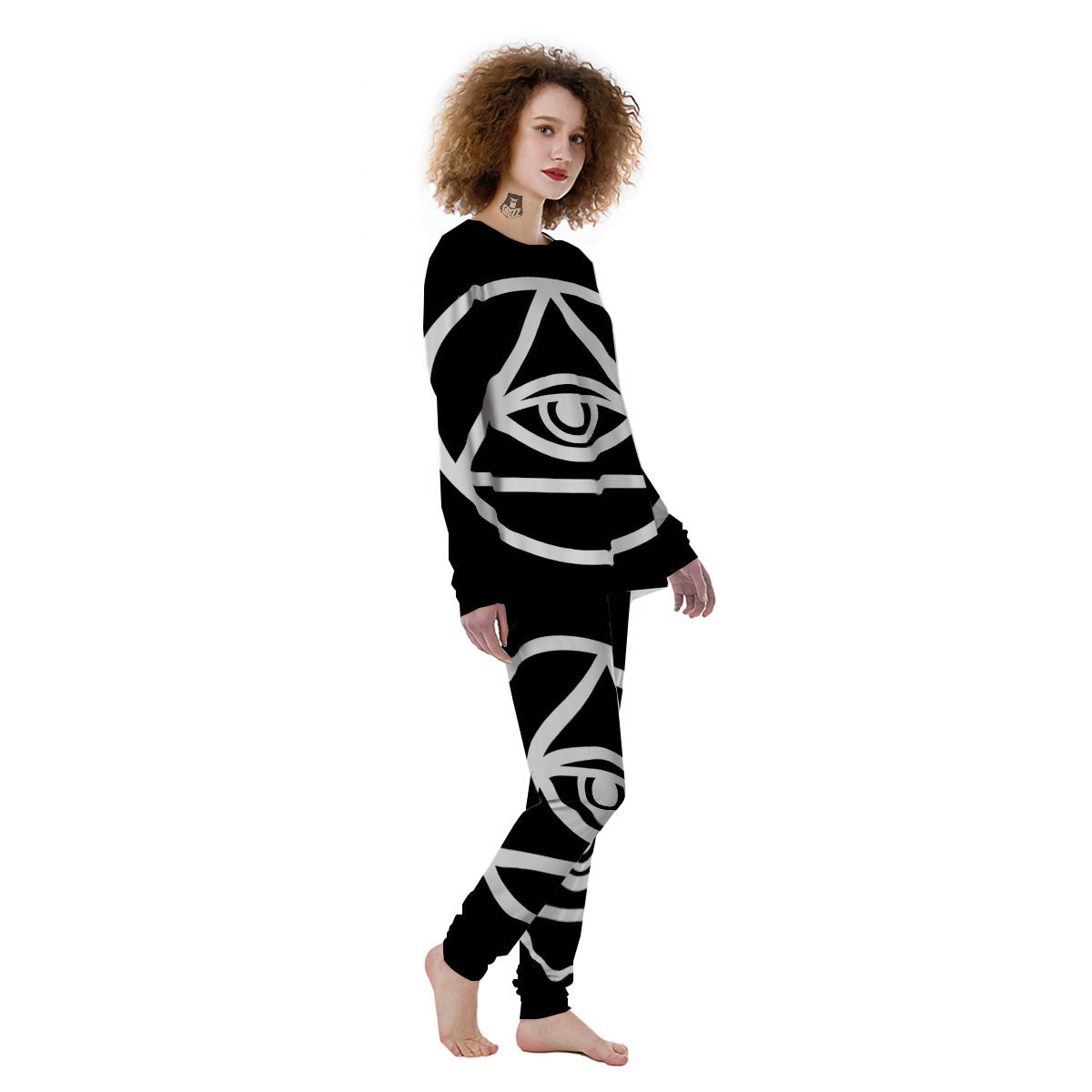 Eye Illuminati Print Women's Pajamas-grizzshop